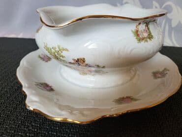 male vatrostalne posude: Sosijera Walbrzych porcelan Poljska,sa radom iz 70ih. Sosijera sa — 5