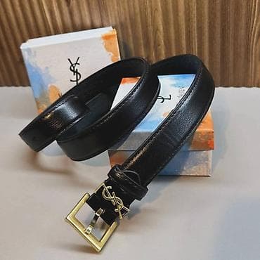 replay torba crna: Kožni kaiš Saint Laurent Paris – YSL monogram - Model: klasični kožni — 10