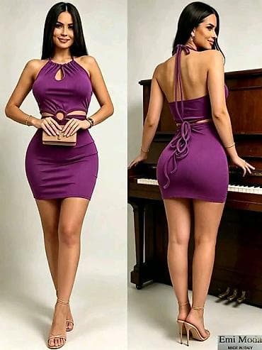 svecane sandale: Ženska mini haljina – Emi Moda, Made in Italy - Kroj: uska mini — 3