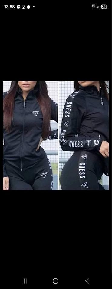 Ženski komplet trenerke Guess – jakna sa kapuljačom + donji deo - na lalafo.rs Ženski komplet trenerke Guess – jakna sa kapuljačom + donji deo -