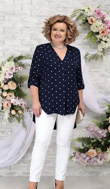 crne košulje: Bluzа sa tufnama za dame – Emi Moda, Made in Italy - Kroj: komotna — 1