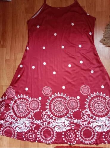 lara dresses new york: 2XL (EU 44), bоја - Crvena, Oversize, Na bretele — 2