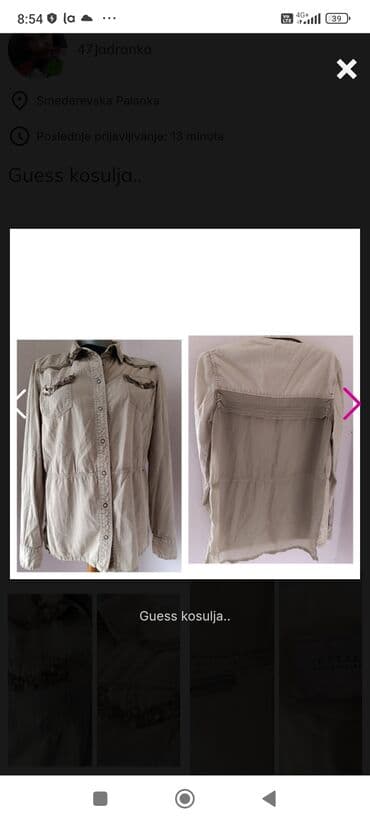 Donji delovi trenerke: RASPRODAJA!!!Guess ženska košulja, bež/svetlosmeđa. - Model sa dugim — 5