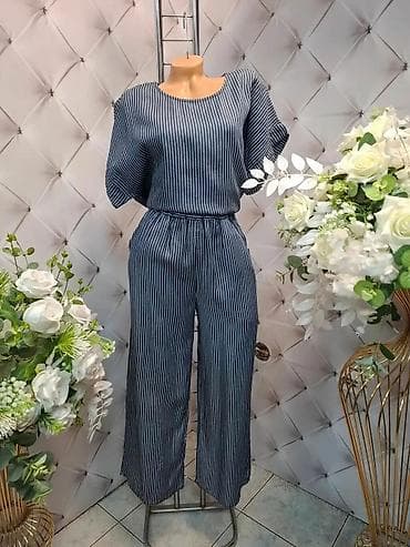 Overalls: Ženski komplet – bluzica i široke pantalone - Model: dvodelni komplet — 4