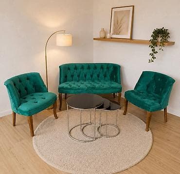 ručice za ormane: Set tapaciranog klub nameštaja – dvosed + 2 fotelje - Dizajn — 6