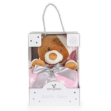 vozic za jelku: Cangaroo ćebe za bebe s igračkom Addie Bear – roze (šifra: CAN1657-70) — 2
