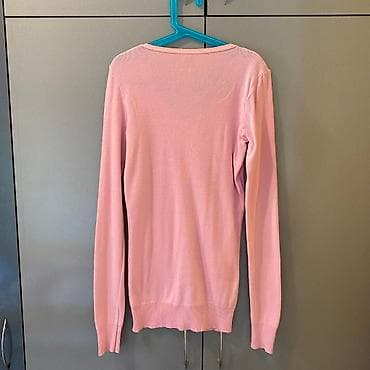 torbe b: Benetton roze dzemper na kopcanje sa divnim dugmicima Malo nosen,u — 3