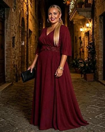 barby extra: Elegantna duga večernja haljina - Model: maxi kroj sa A-linijom i — 4