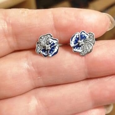pidzama iz jednog dela: Screwback earrings, Material: Cubic zirconia, Silver — 1