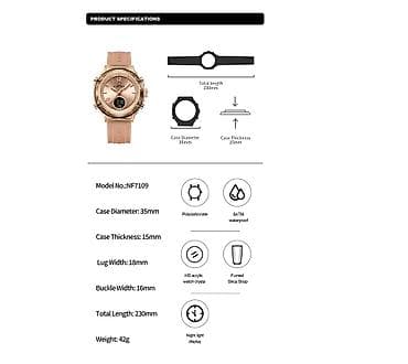 narukvice perlice: Ženski analogno-digitalni sat NAVIFORCE 7109 Naviforce NF7109 je — 9