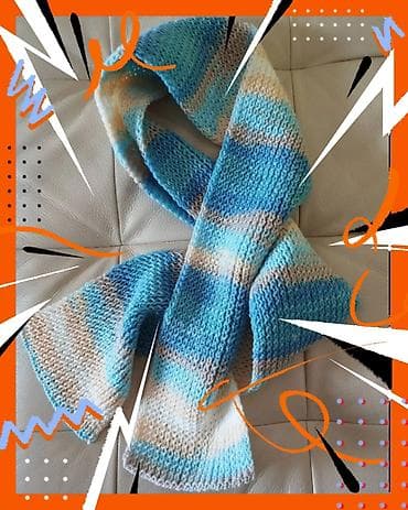 garnier kapi za kosu: Šal novi ručno pleteni, 150x14 cm. Pogledajte i druge moje oglase — 1