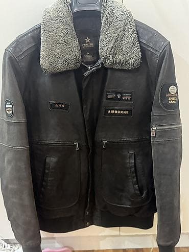 burton jakne: Muška kožna jakna Fratteli – pilotski/airborne stil Extra ocuvana — 1