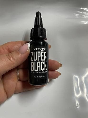 Nail care: INTENZE Zuper Black – profesionalna crna tetovažerska boja - — 2