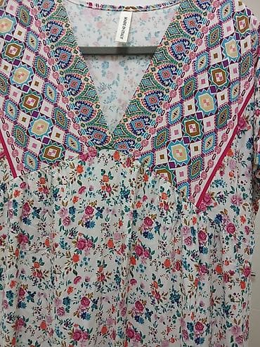 Haljine: Haljina sa cvetnim i etno printom, Made in Italy - Duga boho haljina — 3