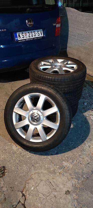 osovina auto: Komplet od 4 aluminijumske felne sa gumama za Volkswagen. - Model — 2