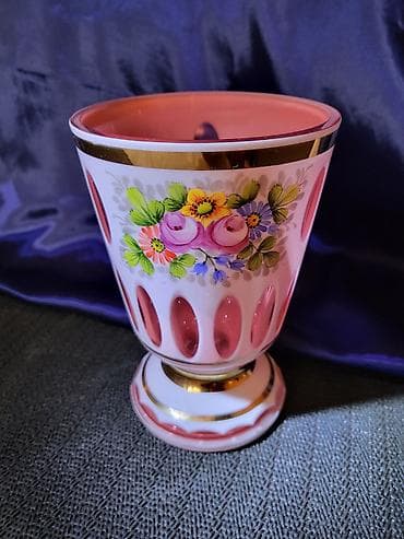 otkup antikviteta: Bohemija kristalna vaza 1950,60ta.god.rucni rad. Bohemija pehar — 8