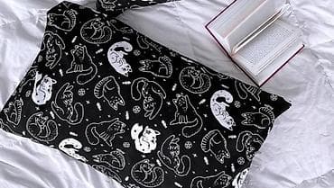 putne torbe: KILLSTAR cat pillowcase -prelepa gothic jastučnica oprana dva puta — 2