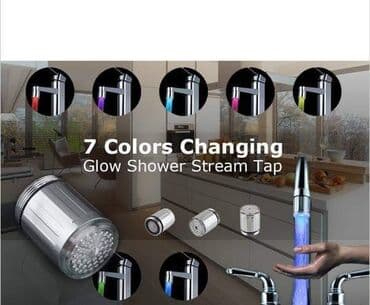 LED RGB nastavak za slavinu. Pri prolasku vode kroz nastavak sijalica