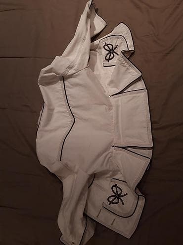 bele cipele: Original kratka Dsquared2 jakna od kepera sa koznim detaljima — 5