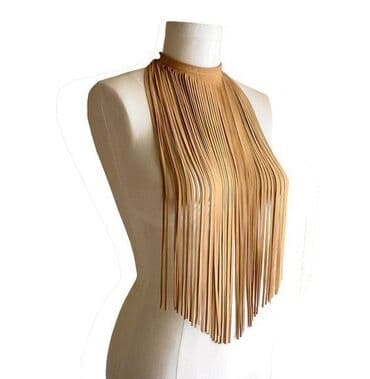 bele carape: Ogrlica modni detalj na rese. Pamuk,likra — 1