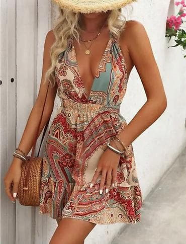 Atraktivna letnja haljinica otvorenih leđa, M veličina