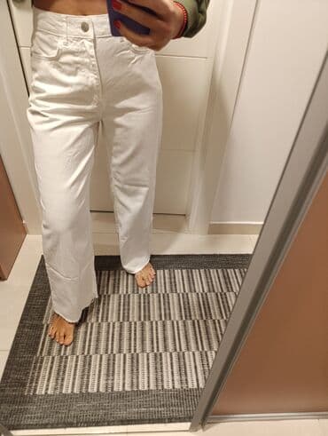 pantalone od vestacke koze: Bele farmerke Waikiki. Farmerke su nove, nisu nosene, samo je skinuta — 1