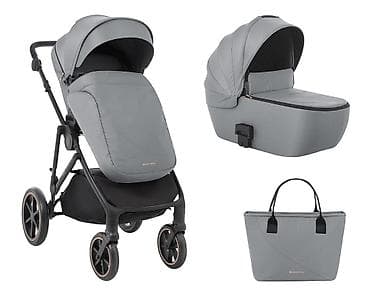 buster sediste za decu: KIKKA BOO Kolica THEA grey set 2u1 sa tvrdom korpom (SKU: KKB2) Kikka — 1