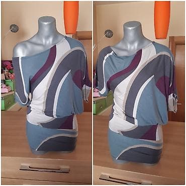 bluze katrin: Asimetrična ženska tunika/bluza sa širokim ramenom i opuštenim krojem — 3