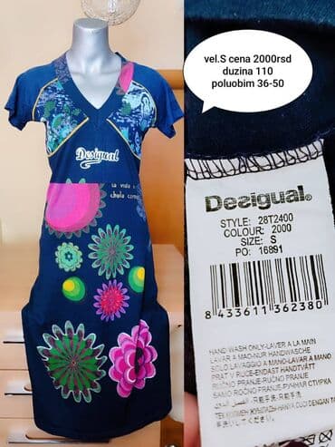 desigual torbe: Desigual S (EU 36), bоја - Tamnoplava, Kratkih rukava — 1