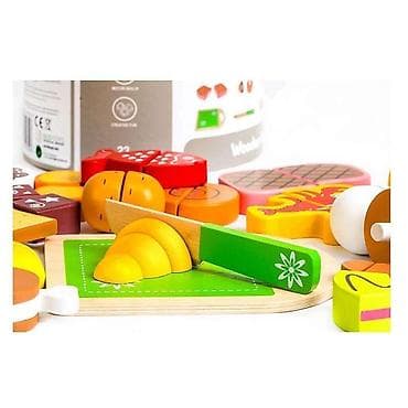 Kids' Kitchens: Šifra proizvoda: TL8 DRVENE NAMIRNICE ZA SECKANJE – 23 dela (ECO — 2