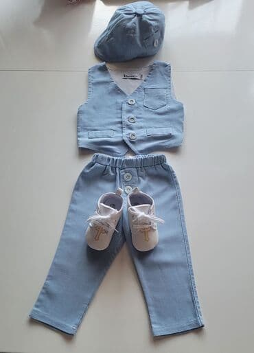 zara prsluk za devojcice: Komplet: Pantalone, Prsluk, Kapa, 74-80 — 2
