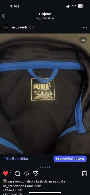 ugg delu: Puma sportska jakna/duks na rajsferšlus. - Model: klasična trening — 5