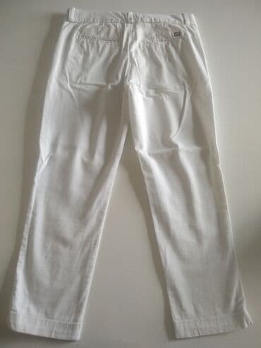 zara pantalone visoki struk: 110-116, color - White — 1