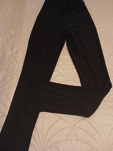 ccc ženske patike: Crne ženske pantalone – ravnog kroja sa visokim strukom i elastičnom — 6