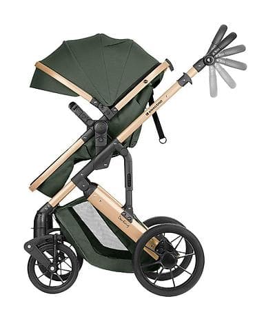 nastavak za kolica: KIKKA BOO Darling 3u1 – premium kolica sa I-Size auto sedištem, army — 4