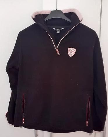 Sweatshirts: Crna fdukserica sa pola rajsferšlusom i kapuljačom. Unutrašnjost — 1