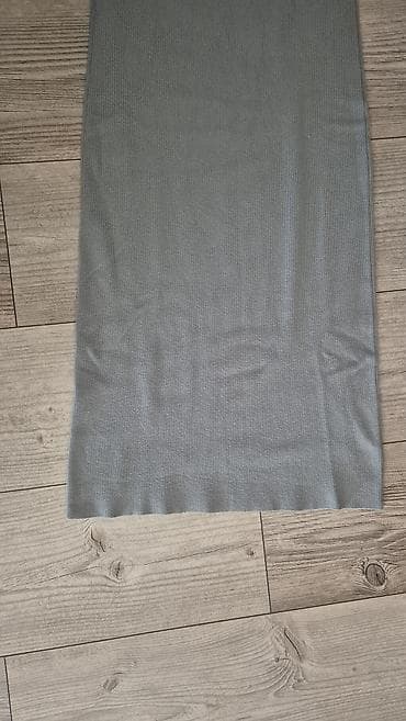 mantil za kisu: Pletena haljina s rol-kragnom - Model: uska, rebrasta pletenina, dugi — 4