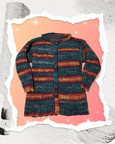 Nov ručno pleteni džemper vel XXL. Obim grudi 104cm, ramena 114cm — 1