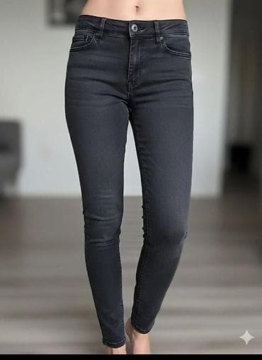 Ženske skinny farmerke – tamno siva/ugljen nijansa - Kroj: uske