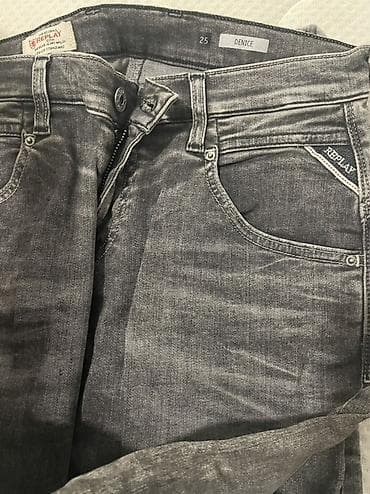 tn grey: Replay ženske farmerke – model Denice - Boja: siva/washed charcoal - — 1