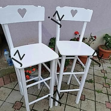 kula namestaj: Barske stolice od punog drveta sa naslonom Stolice se prodaju po — 10