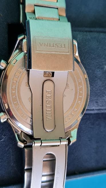 Ručni satovi: Festina muški hronograf sat – čelična narukvica, krem brojčanik - — 6