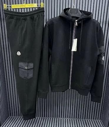 kompleti od lana: Trenerka Emporio Armani, bоја - Crna — 4