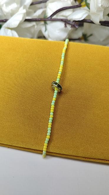 Men's Footwear: Narušnica/ narukvica od sitnih perlica u pastelnim tonovima - Ručno — 2