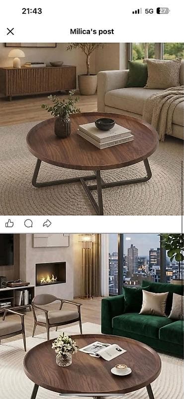 simpo kozne garniture: Luksuzni klub sto 50x40 cm – moderan i elegantan dizajn Moderan klub — 3