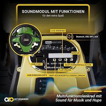bozicni voz igracka: Traktor na akumulator sa prikolicom BSD6601-Z-20 – 6V, 2 motora, kožno — 8