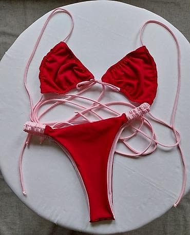 plazma torba: Dvodelni bikini set – roze/bordo-crvena - Gornji dio: klasičan — 5
