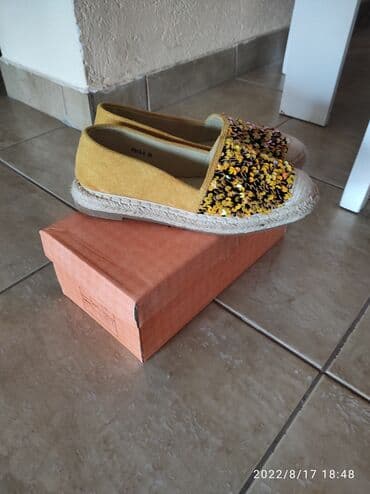 srebrne cipele: Espadrilles, 36 — 3