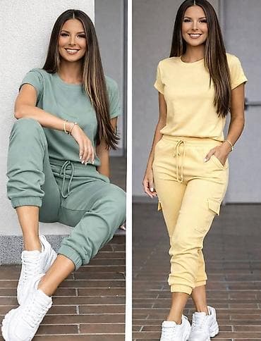 ženski kompleti pantalone i sako: Dvodijelni ženski komplet – majica i donji deo trenerke - Model — 2