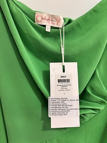 commense clothing: Zelena asimetrična haljina ONLY – model ONLINE LS ONE SHOULDER (Island — 3